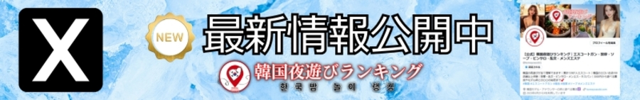 韓国風俗ランキング最新情報バナー｜江南・明洞エリアをXで更新